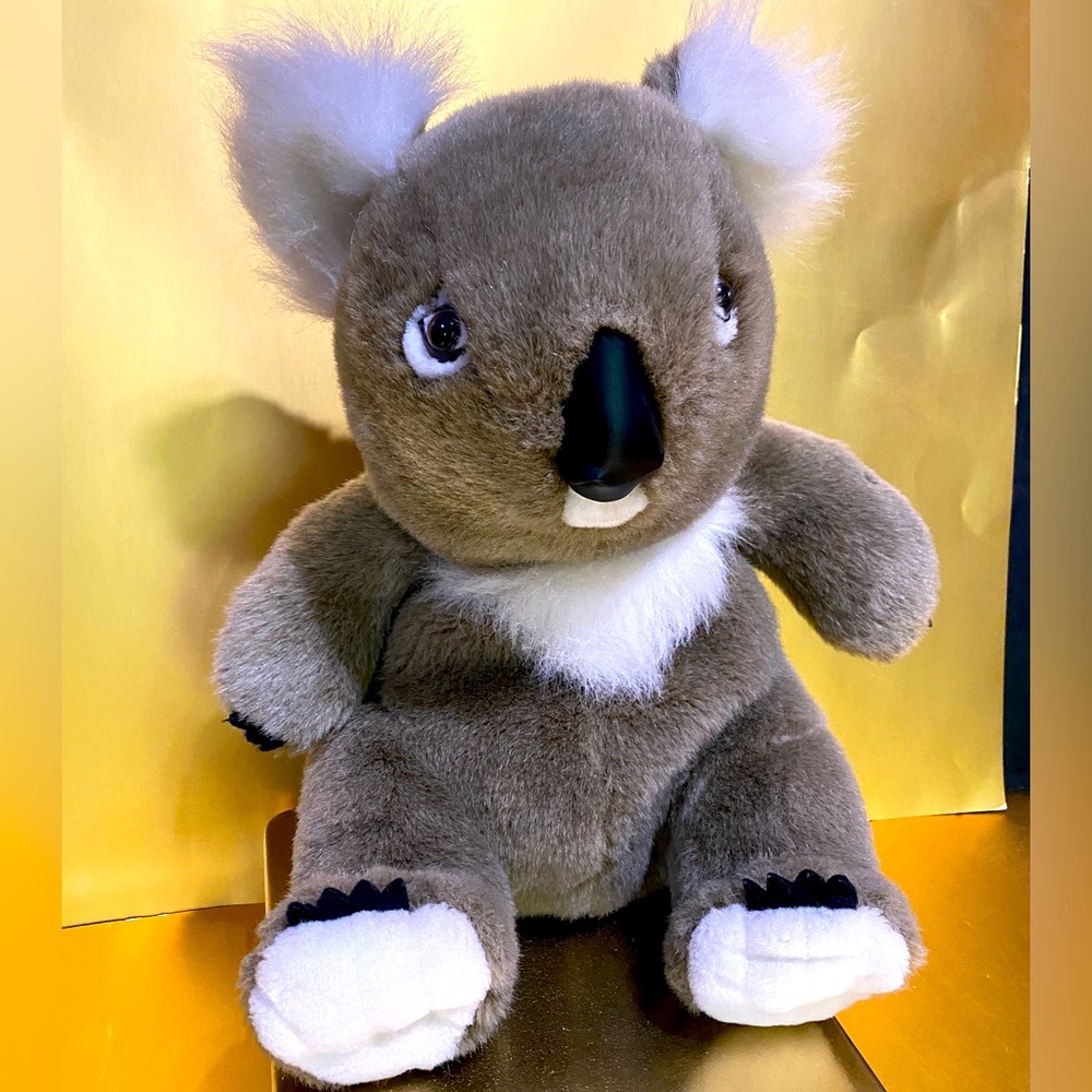 KOALA BEAR REALISTIC SUPER FUZZY PLUSH WTH PLASTIC EYES & NOSE FULLY FAKE FUR
